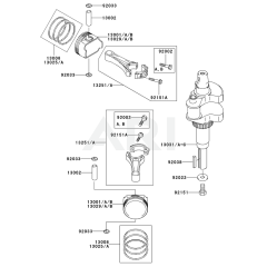 Piston/Crankshaft Kawasaki FH680V