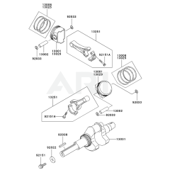 Piston & Crankshaft for FH721D