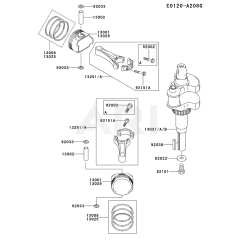 Piston/Crankshaft Kawasaki FH721V
