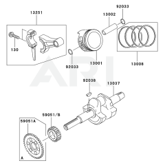 Piston/Crankshaft for FJ100D