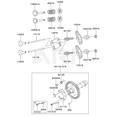 Valve/Camshaft for Kawasaki FJ100D