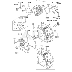 Cylinder/Crankcase Kawasaki FJ100D