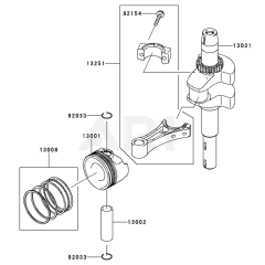 Piston/Crankshaft for FJ180V