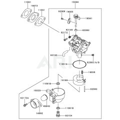 Carburettor for Kawasaki FJ180V