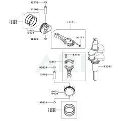 Piston & Crankshaft Kawasaki FR541V