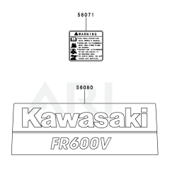 Kawasaki FR600V Engine Label