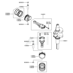 Piston/Crankshaft for FR600V