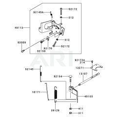 Kawasaki FR600V Control Equipment