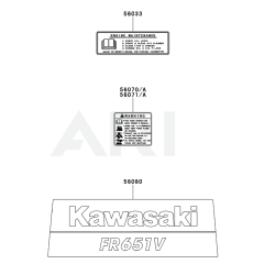 Kawasaki FR651V Engine Label