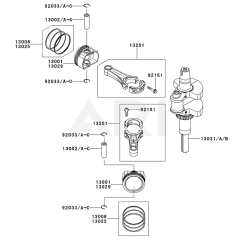 Piston/Crankshaft for FR651V
