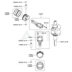 Piston/Crankshaft Kawasaki FR691V