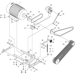 20HP Motor & Alternator Assembly