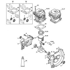 Crankcase & Cylinder Assembly