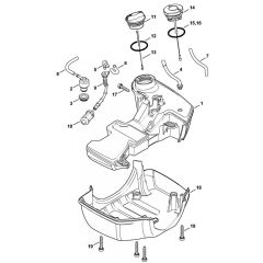 Fuel Tank Assembly for Stihl