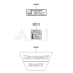 Kawasaki FS481V Engine Label