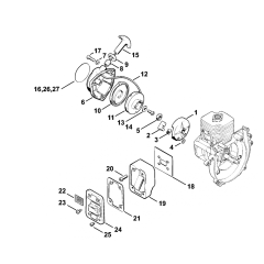 Stihl FS48 FS52 FS56 Starter Muffler