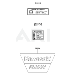Label for Kawasaki FS600V Engine