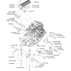Engine Mounting & Muffler Assembly