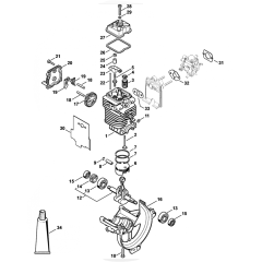 FS87 Brushcutter Engine Assembly