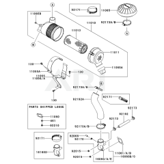 Air Filter & Muffler for FX481V