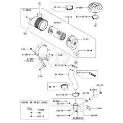 Air Filter & Muffler for FX541V