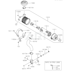 Air Filter & Muffler for FX651V