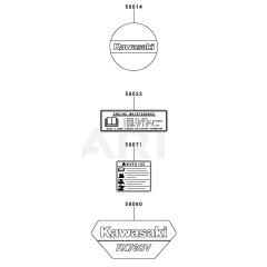 Kawasaki FX730V Engine Label
