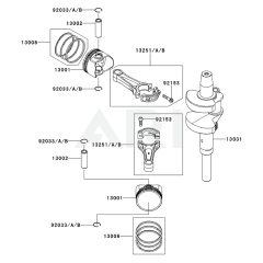 Piston/Crankshaft for FX801V