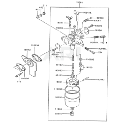 Carburettor for Kawasaki FZ340D