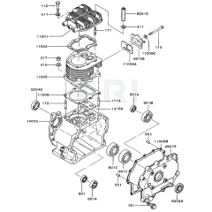 Cylinder/Crankcase for FZ340D