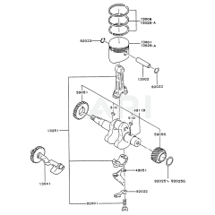 Piston/Crankshaft Kawasaki FZ340G