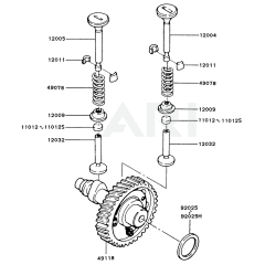 Valve/Camshaft for Kawasaki FZ400D