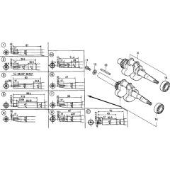 Crankshaft Assembly for Honda G100