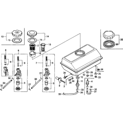 Fuel Tank Assembly for Honda G100
