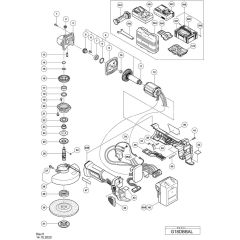 Main Assembly for Hikoki Grinder