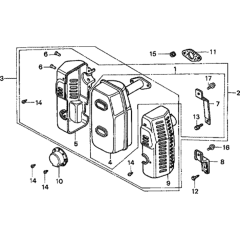 Muffler 2 Assembly for Honda G200