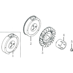 Flywheel Assembly for Loncin G270F