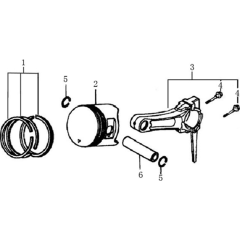 Piston & Rod Assembly for Loncin