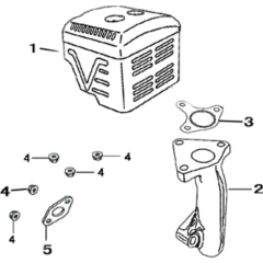 Muffler Assembly for Loncin G420FD