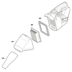 Bosch GAS 10 8 V L Assembly