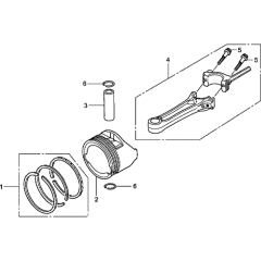 Piston & Rod Assembly for Honda