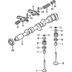 Camshaft/Valve Assembly Honda GD1100