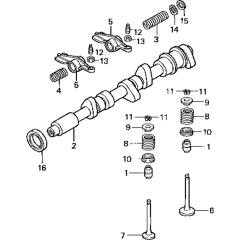 Camshaft/Valve Assembly Honda GD1250