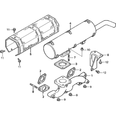 Muffler Assembly for Honda GD1250