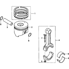 Piston & Rod Assembly for Honda GD320