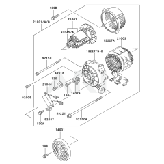 Kawasaki GE2200A Generator Parts