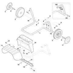Wheel Carrier for Stihl Shredder
