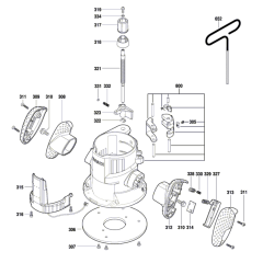 Router Assembly for Bosch GOF 1600 CE