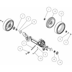 Drive Assembly -2 for OREC GR537PRO (2 Action) Mower