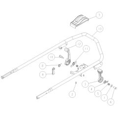 Handle Assembly for OREC GRH537PRO (2021) Mower